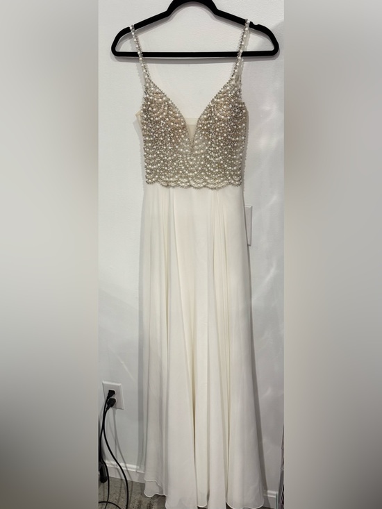 Lulus Dresses & Skirts - Lulu's Ivory Maxi Dress with Pearl-Beaded Bodice